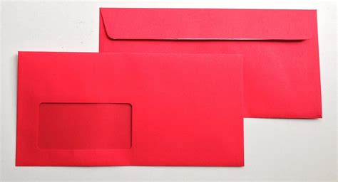 a9 colored envelopes with window